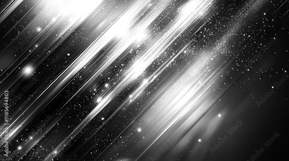 Aufkleber dynamic abstract with diagonal lines and sparkling particles