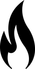 Fire Flame fill Icon Symbol of Fire, flame of various shapes, bonfire vector illustration.