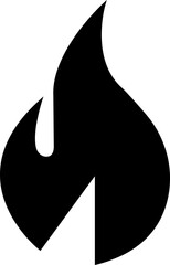 Fire Flame fill Icon Symbol of Fire, flame of various shapes, bonfire vector illustration.