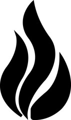Fire Flame fill Icon Symbol of Fire, flame of various shapes, bonfire vector illustration.