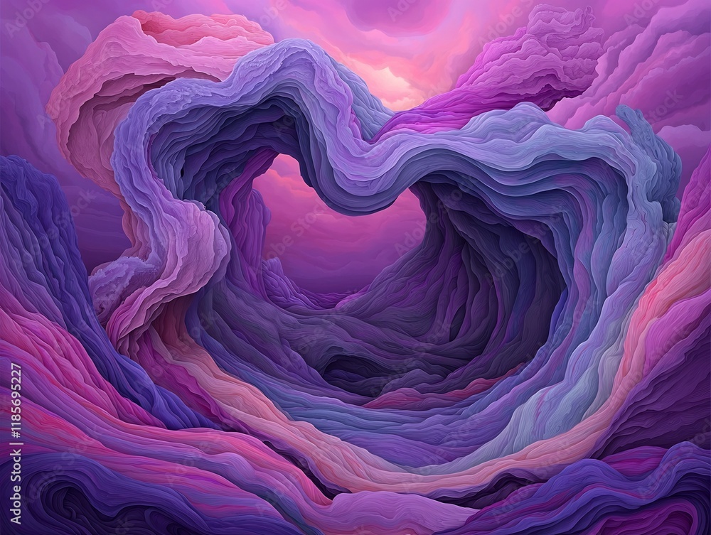 Poster vibrant topographic weather map in hypnotic flowing chromatic tones digital with a finish depicting 