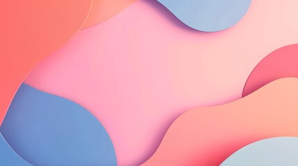 Modern abstract shapes on a light pink background, with a mockup on the side. full ultra hd, high resolution