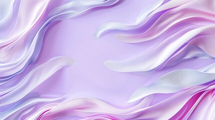 Obraz premium Soft pastel waves on a lavender background, with a mockup on the side. full ultra hd, high resolution