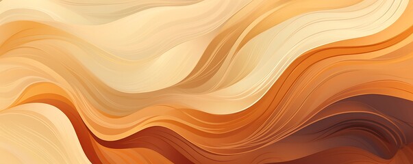 Obraz premium Liquid Amber Abstract: Swirling, flowing patterns in warm, earthy tones of amber, brown, and cream create a luxurious and calming abstract background.