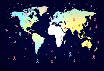 Fototapeta premium Beautiful Image of World Cancer Day