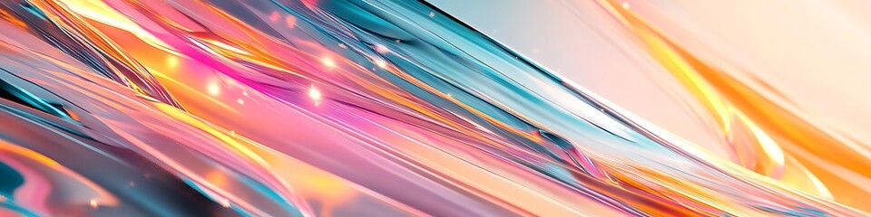 Obraz premium Bright colorful abstract layers with radiant glowing gradients and soft textures