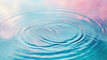 Calm water surface with gentle ripples under a beautiful pastel sky. Enjoying the peaceful and serene scene where the water gently moves beneath the soft-hued sky.
