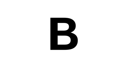 Bold Black Letter B Alphabet Initial Graphic Design