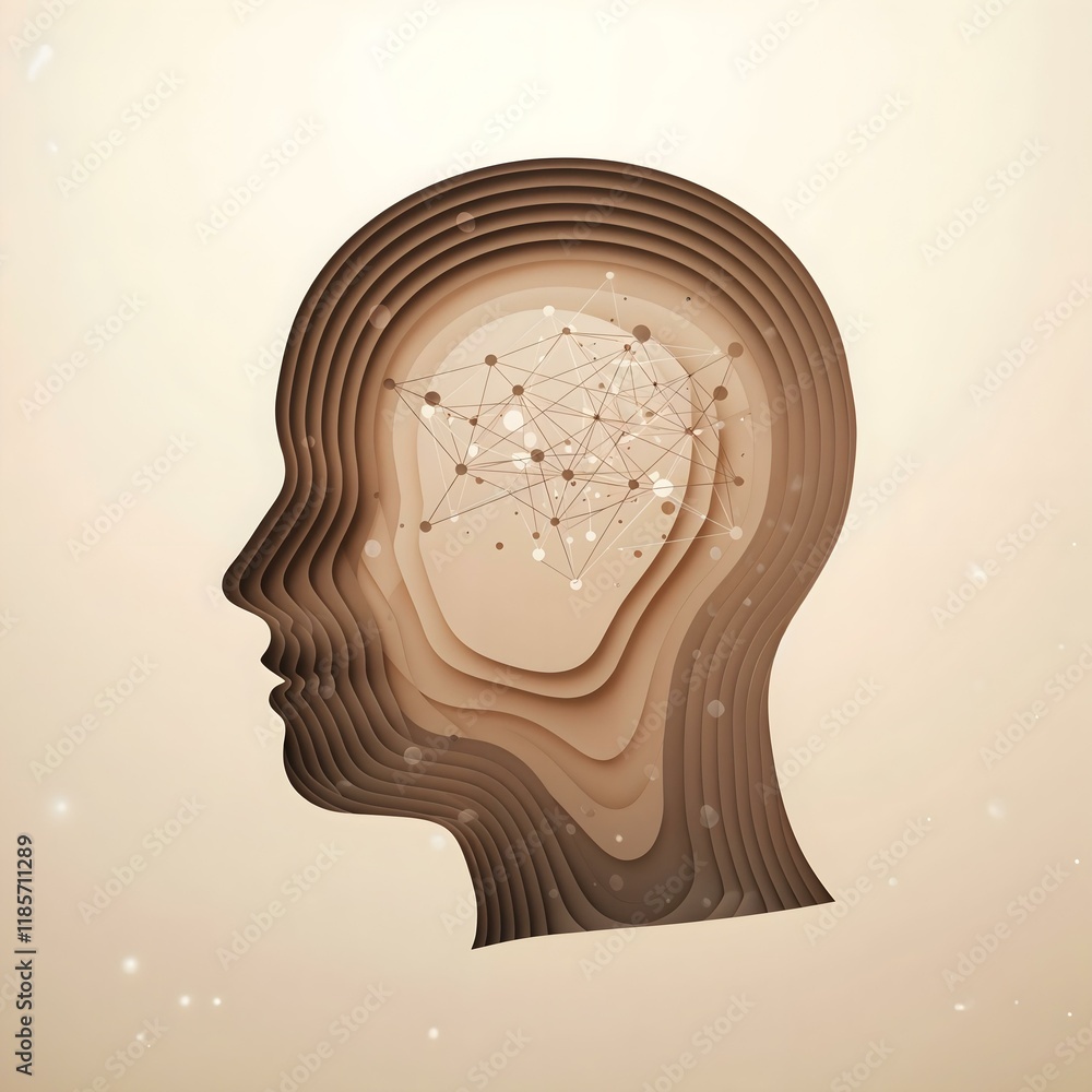 Poster humanoid head with ai processor inside, concept of artificial intelligence . generative ai