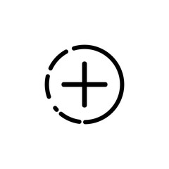 Fototapeta premium add story icon, simple flat style, logo sign symbol vector illustration pictogram, isolated on white for mobile app