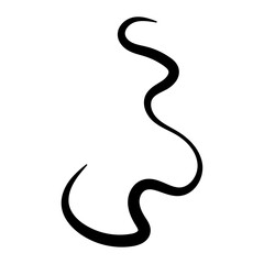 Wavy, fluid pattern with organic shapes. Groovy doodle liquid design. Liquid, organic blobs, y2k style squiggles, Bold scribbles, lines. Black fluid graphic design element. vector