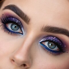 Obraz premium close up of eye with makeup