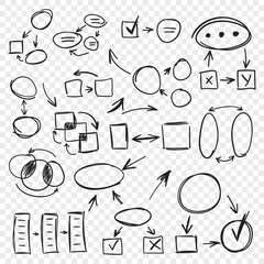 Balloon icon in hand drawn style. Round shaped handmade doodle vector illustration on isolated background. Frames sign business concept.