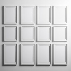 Photo frame. Picture frames set with shadow on white background
