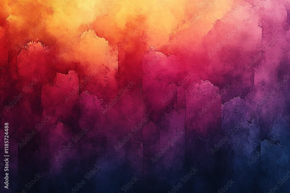 Poster colorful cloud gradient with an abstract paint effect in a dark setting