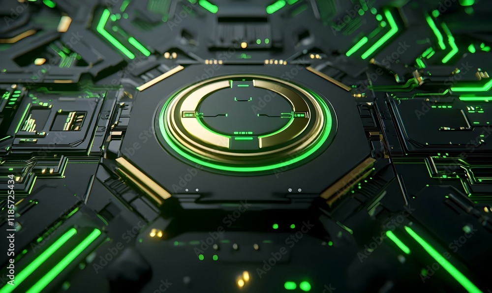 Aufkleber futuristic holographic interface, a sleek design showcasing advanced technology with vibrant hologra