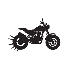 Obraz premium Motorbike, Motorcycle Silhouette, Big Bike, Vector Silhouette Of A Dirt Bike