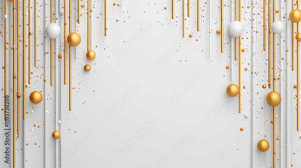 Poster an abstract background created with gold paint splatters and drips, forming a dynamic and artistic t