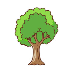 mahogany tree vector icon, trees vector illustration - simple illustration of mahogany tree perfect for logos, and trees-themed designs.