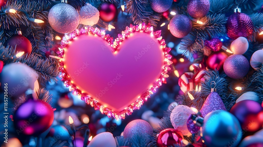 Poster festive overhead display of twinkling holiday lights, a vibrant array of colorful lights illuminatin