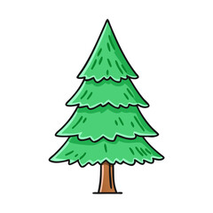 fir tree vector icon, trees vector illustration - simple illustration of fir tree perfect for logos, and trees-themed designs.