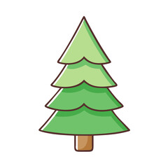 spruce tree vector icon, trees vector illustration - simple illustration of spruce tree perfect for logos, and trees-themed designs.