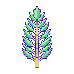 larch tree vector icon, trees vector illustration - simple illustration of larch tree perfect for logos, and trees-themed designs.
