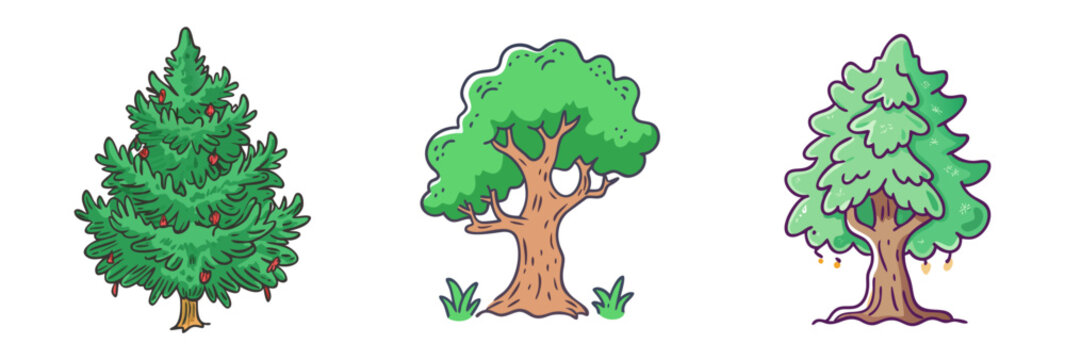yew tree vector icon, trees vector illustration - simple illustration of yew tree perfect for logos, and trees-themed designs.