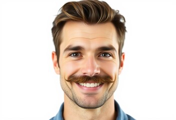 Obraz premium Portrait of a man with a moustache