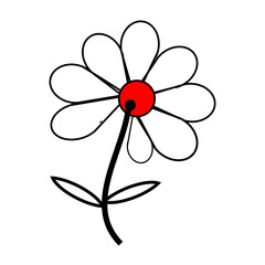 flower silhouette icon design template
