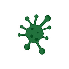virus icon, simple flat style, logo sign symbol vector illustration pictogram, isolated on white for mobile app
