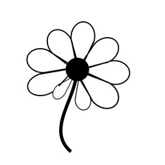 flower silhouette icon design template