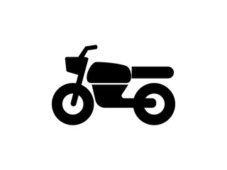 motorbike icon, simple flat style, pictogram logo sign symbol vector illustration, isolated on white for mobile app