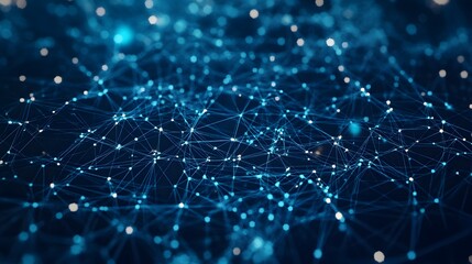 Abstract Network Connection  Digital Data  Global Network  Technology Background