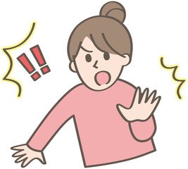 ストップのポーズをする人