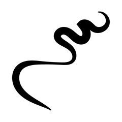 Liquid, organic blobs, y2k black style squiggles, groovy doodle wavy stripes inscribed in a rectangle long banner shape. Bold scribbles. Black fluid graphic design element. vector illustration