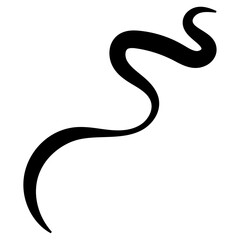 Liquid, organic blobs, y2k black style squiggles, groovy doodle wavy stripes inscribed in a rectangle long banner shape. Bold scribbles. Black fluid graphic design element. vector illustration