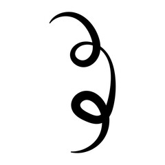 Liquid, organic blobs, y2k black style squiggles, groovy doodle wavy stripes inscribed in a rectangle long banner shape. Bold scribbles. Black fluid graphic design element. vector illustration