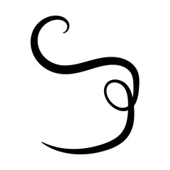 Liquid, organic blobs, y2k black style squiggles, groovy doodle wavy stripes inscribed in a rectangle long banner shape. Bold scribbles. Black fluid graphic design element. vector illustration