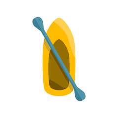 kayak icon, simple flat style, logo sign symbol vector illustration pictogram, isolated on white for mobile app