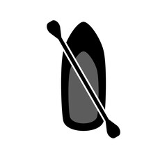 kayak icon, simple flat style, logo sign symbol vector illustration pictogram, isolated on white for mobile app