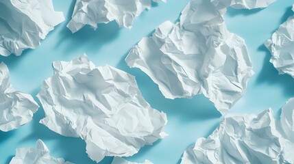 Obraz premium Ripped Paper Overlay on Dreamy Cloud Pattern, a whimsical blend of textures creating an ethereal atmosphere with soft, flowing shapes.