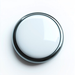 Minimalist circular button with a metallic edge.
