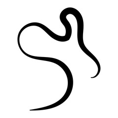 Liquid abstract organic blob shapes. Black wavy bubbles and drops in trendy y2k style. groovy doodle wavy stripes, squiggles. Black fluid graphic design element. vector illustration