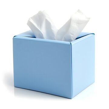 recommend clip art: Blue tissue box isolated on white background