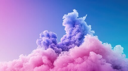 Fototapeta premium A gradient transitioning from deep indigo to vibrant violet, resembling a nebula cloud, with hints of pink and blue, creating a sense of mystery and wonder, suitable for astronomy, spirituality, or