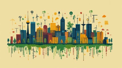Sustainable Urban Development Infographic Design