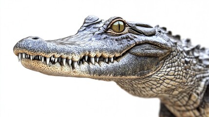 Fototapeta premium crocodile ,Full depth of field, isolated on white background