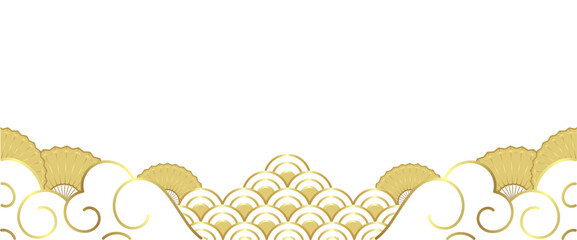 background chinese new year banner vector. scales pattern lunar new year decoration