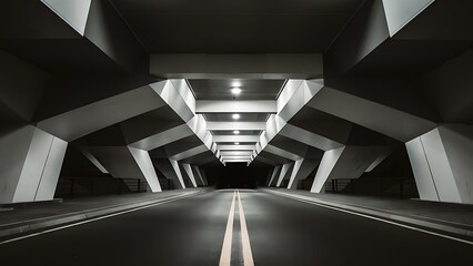 Empty geometric underpass